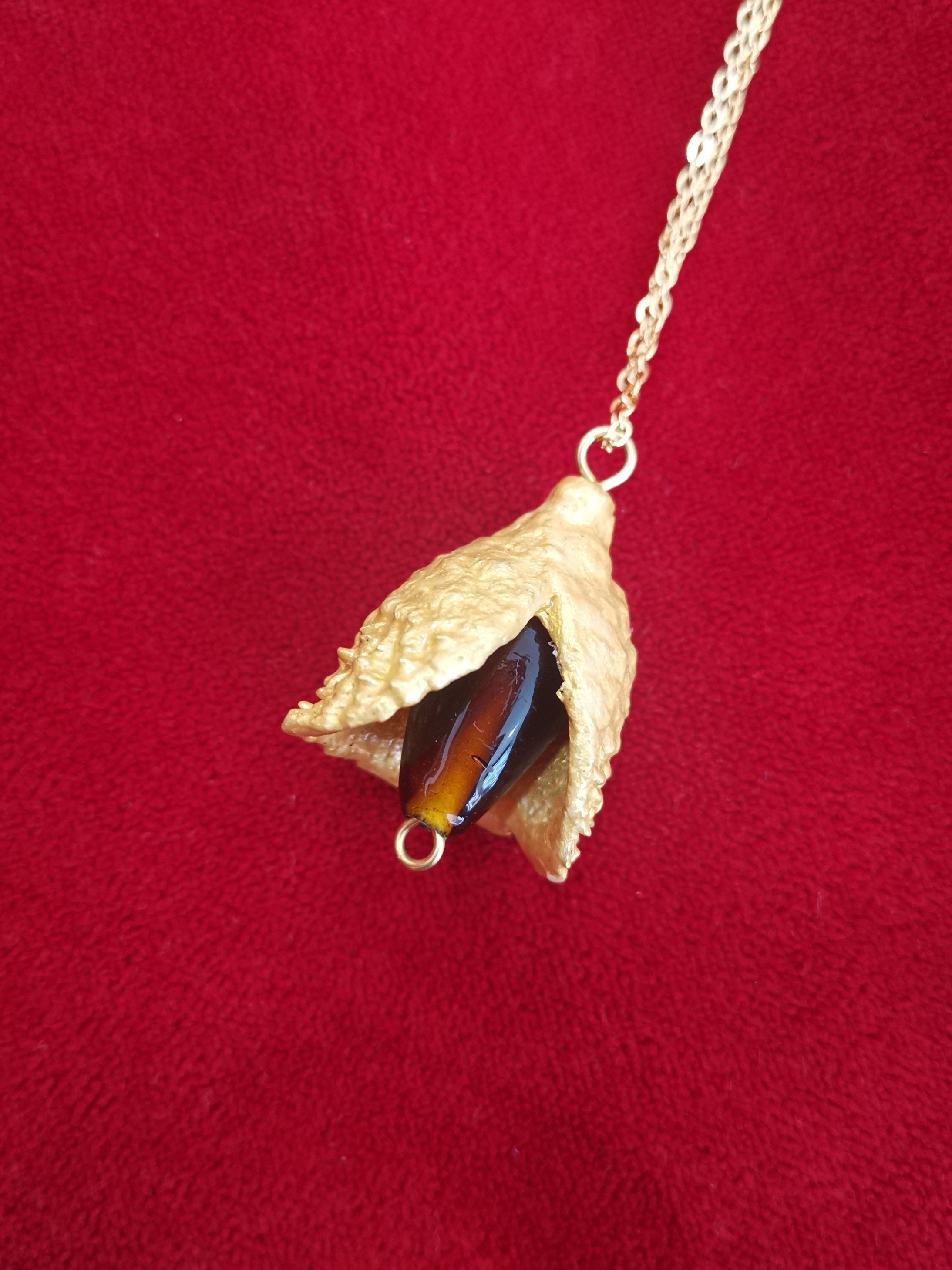 Acorn Murano Glass pendant necklace