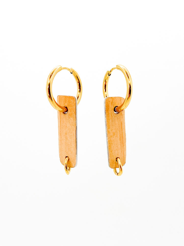 Aureva Hoop Pendant - Feather Thin WITH HOOP pair earring