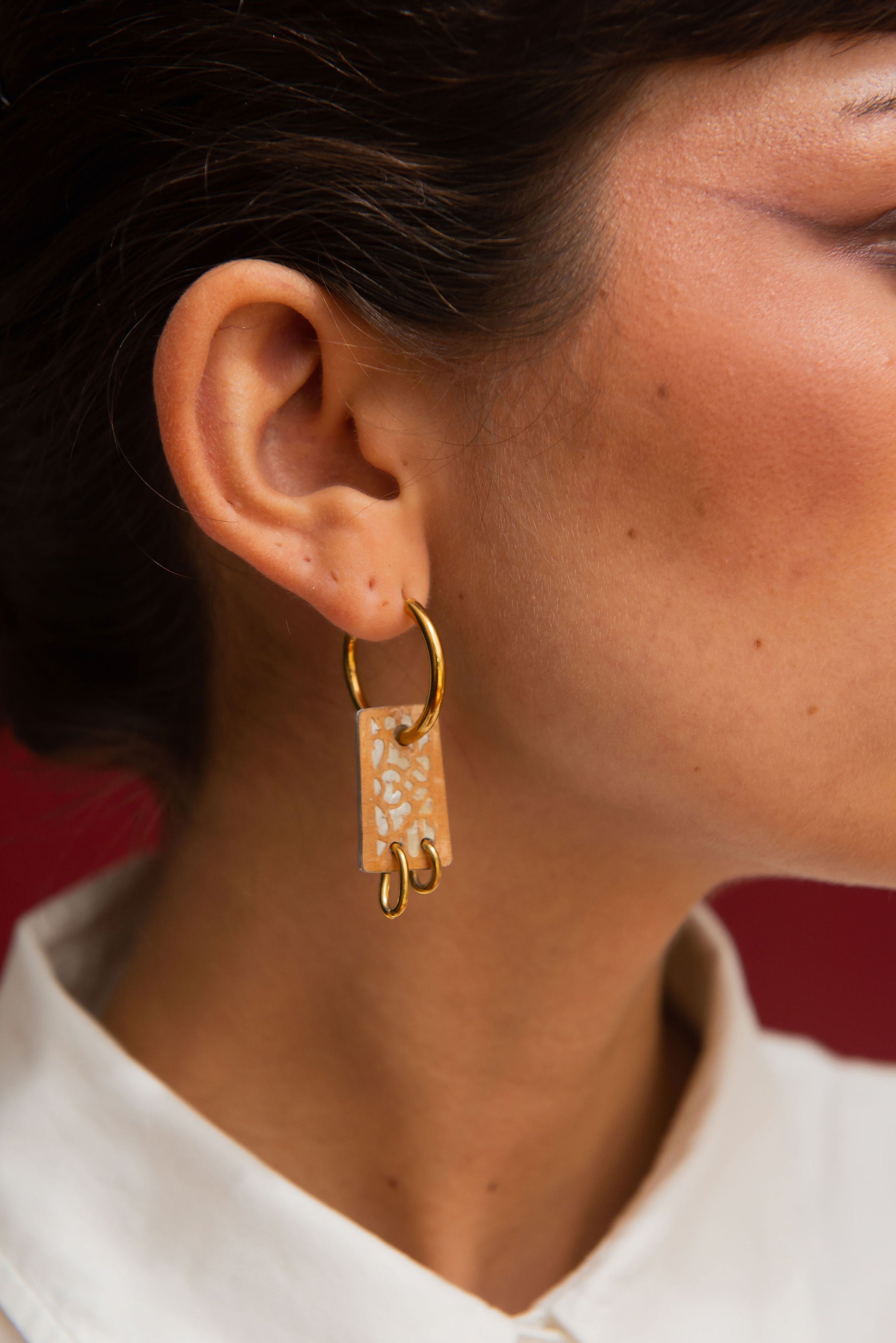 Aureva Hoop Pendant - Feather WITH HOOP mix and match model