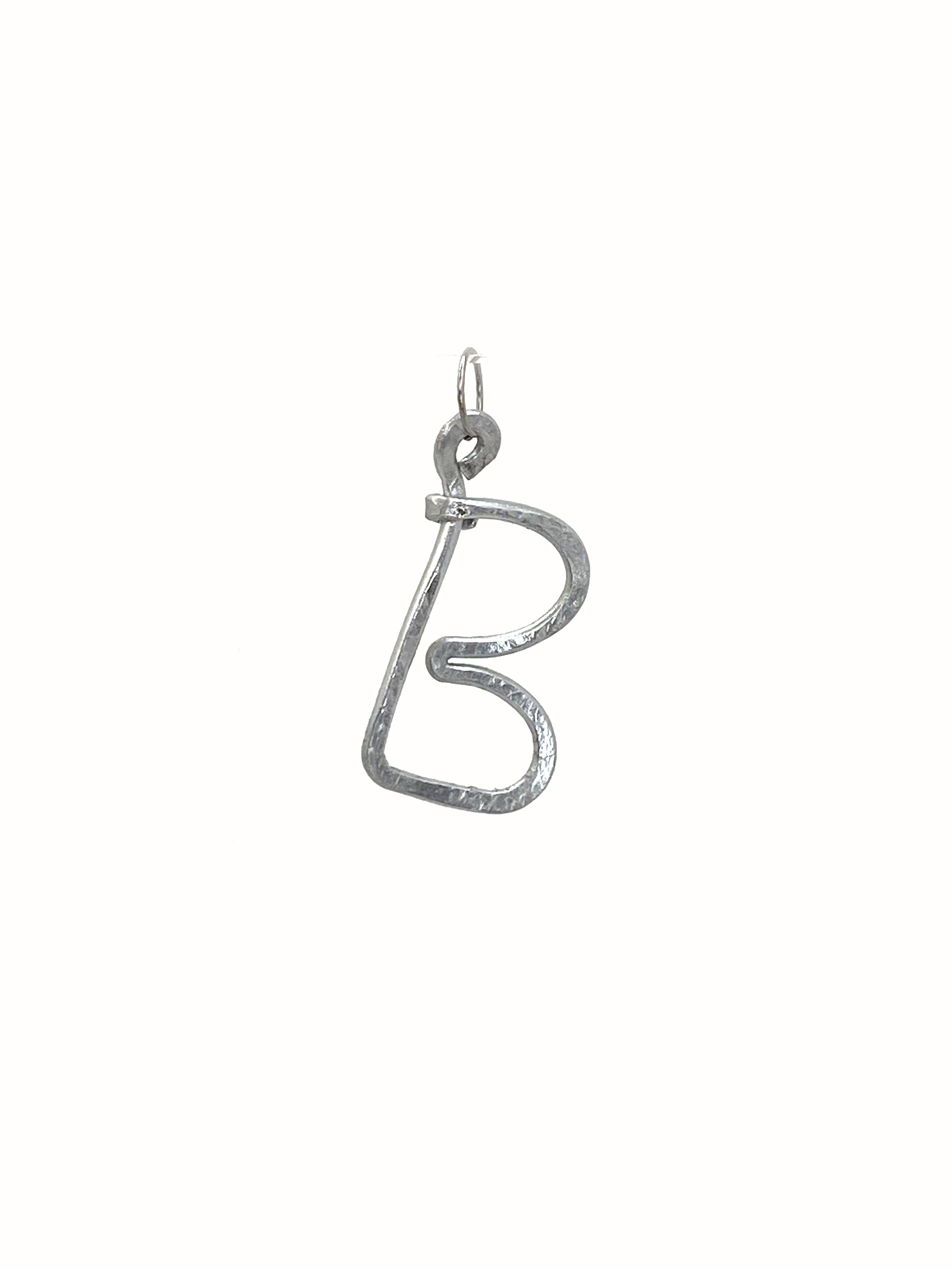 B - Letter Silver Pendant