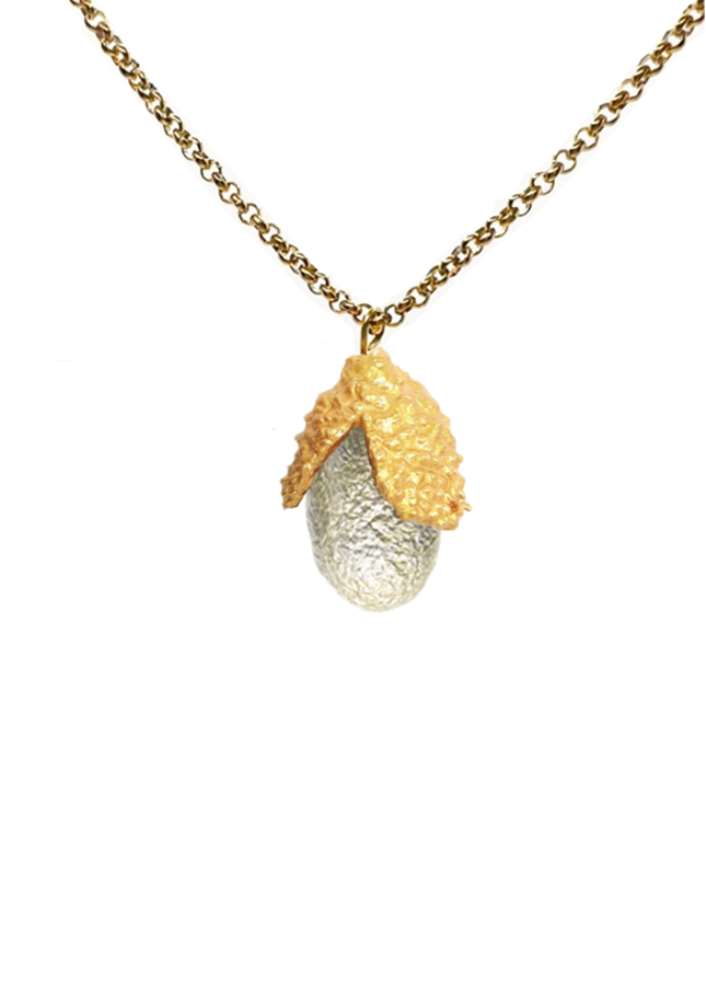 Cork Acorn Necklace Ice