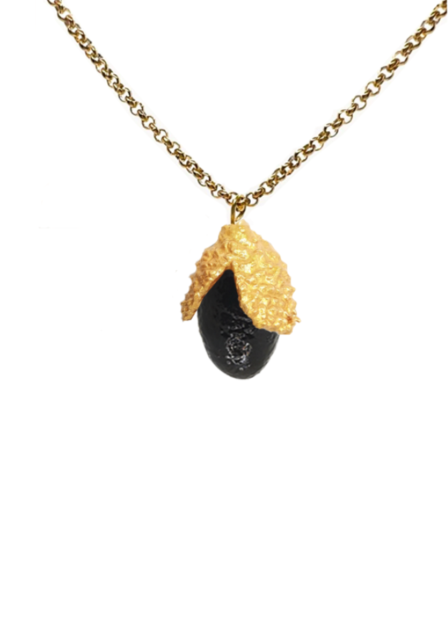 Cork Acorn Necklace Midnight