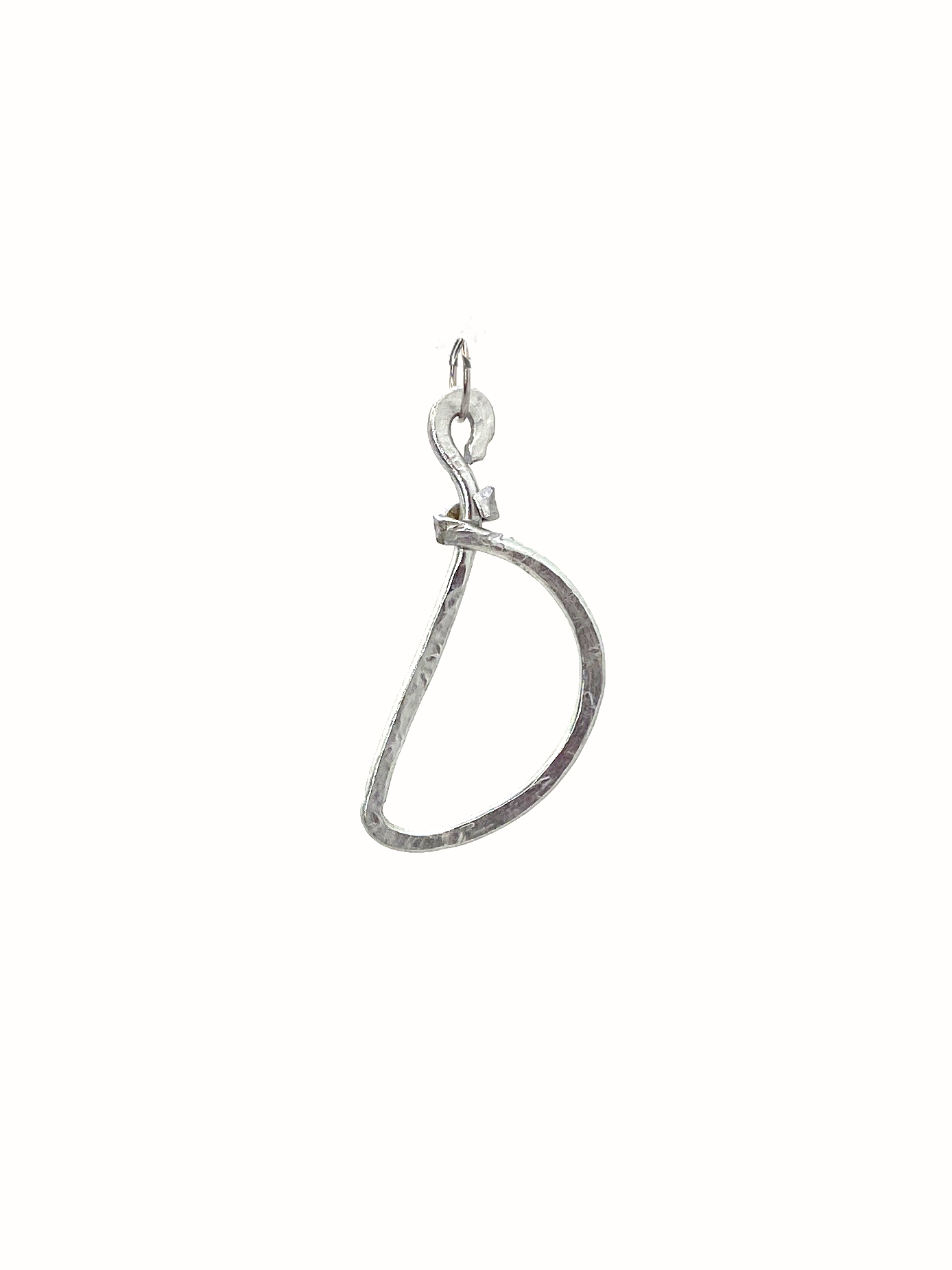 D - Letter Silver Pendant