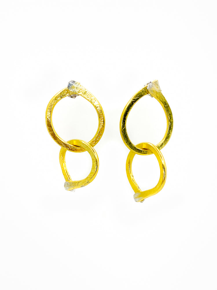 Double Hoop Earring Gold