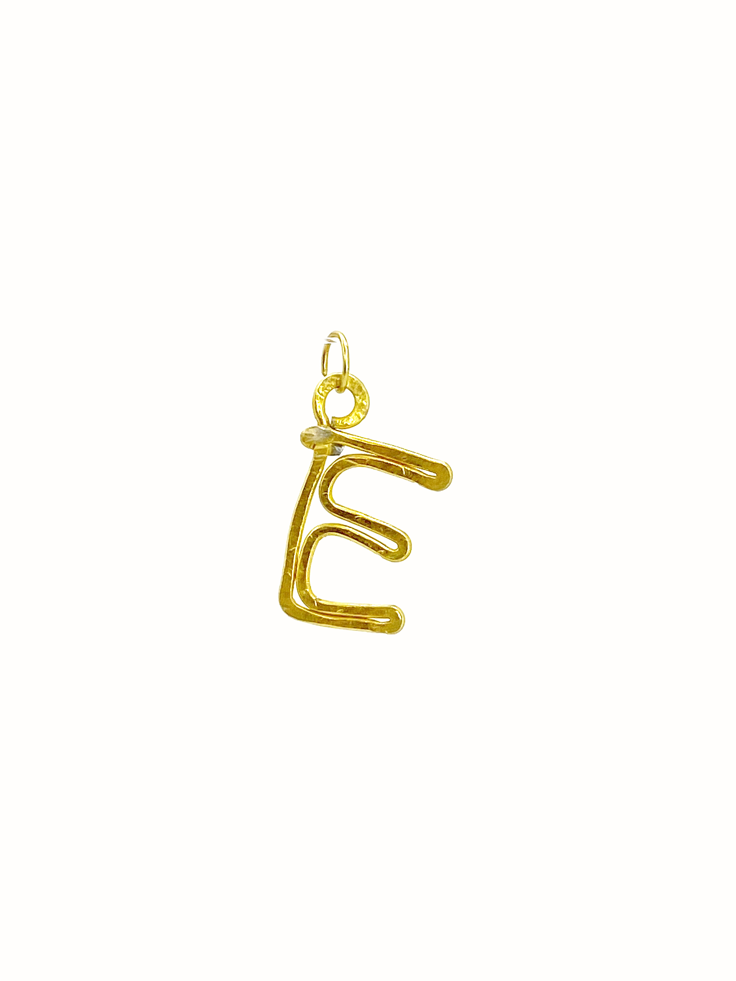 E - Letter Golden Pendant