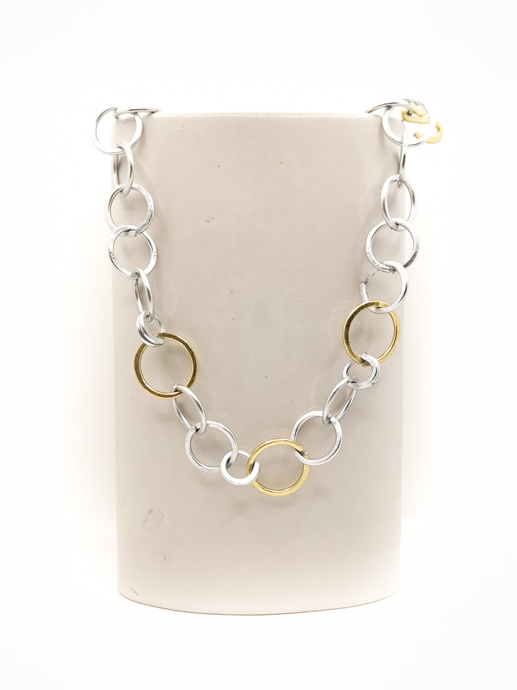 Egida Silver & Gold Choker Necklace