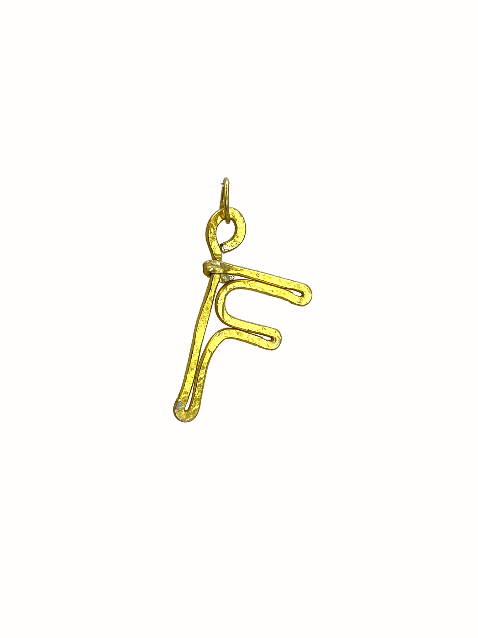 F - Letter Golden Pendant