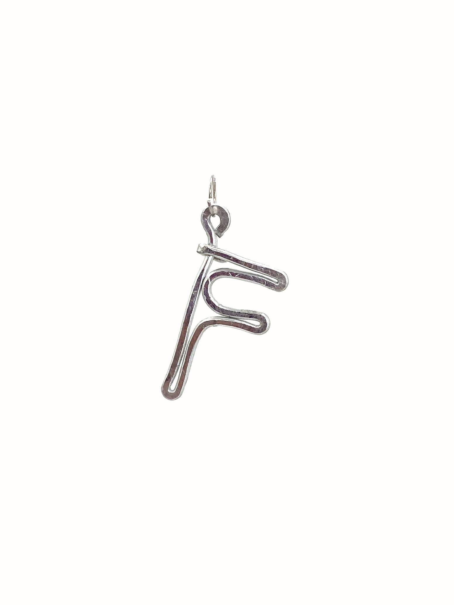 F - Letter Silver Pendant