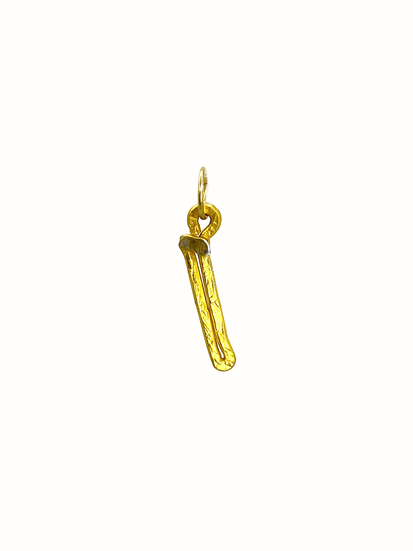 I - Letter Golden Pendant