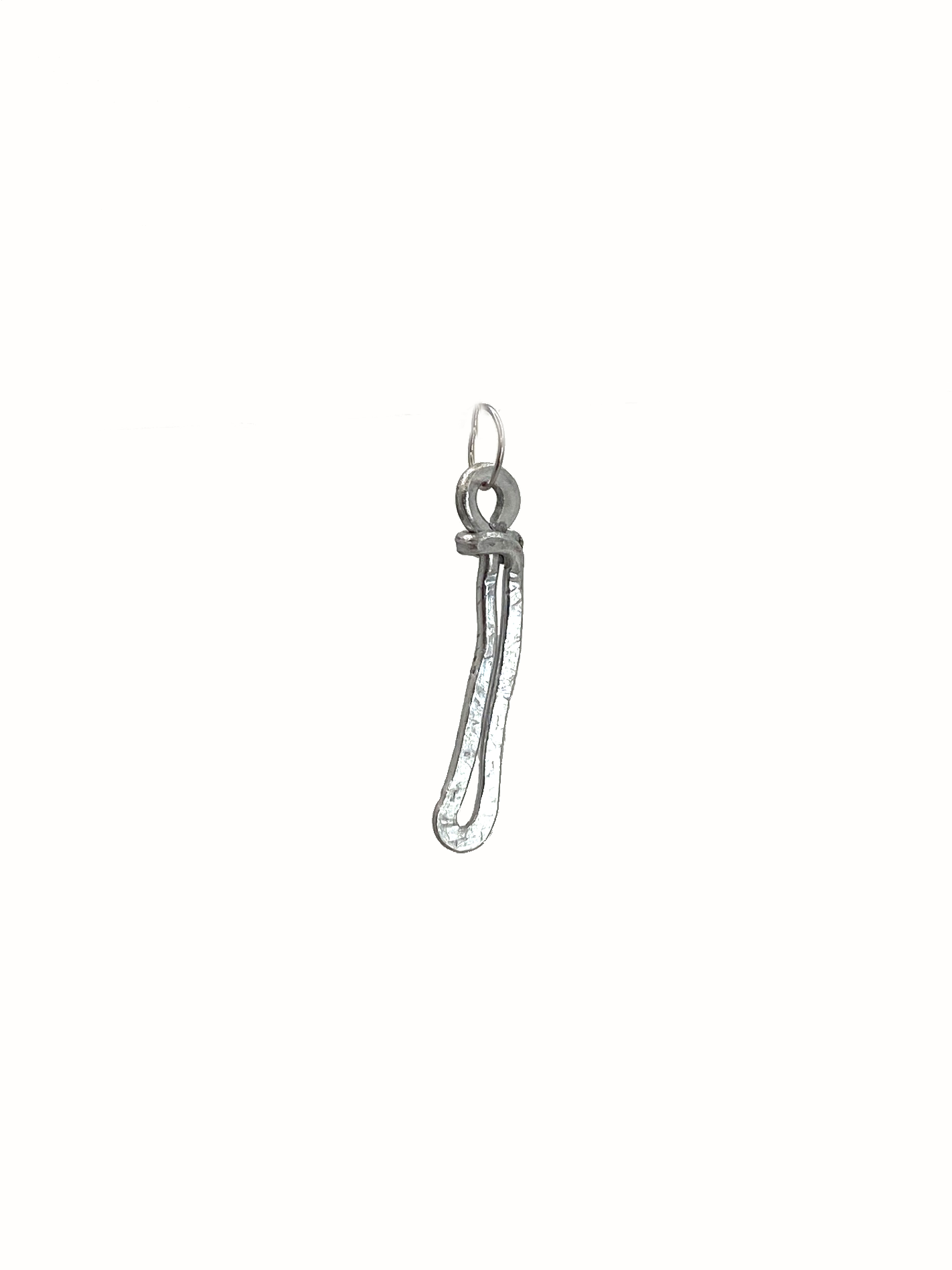 I - Letter Silver Pendant