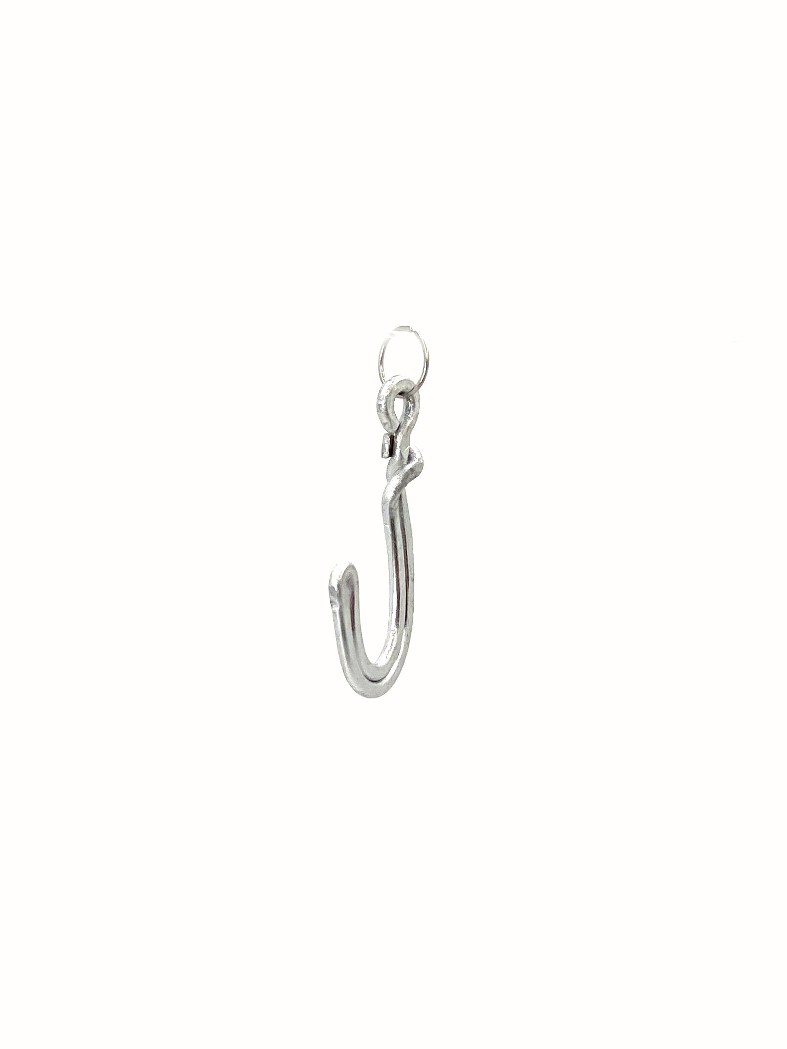 J - Letter Silver Pendant