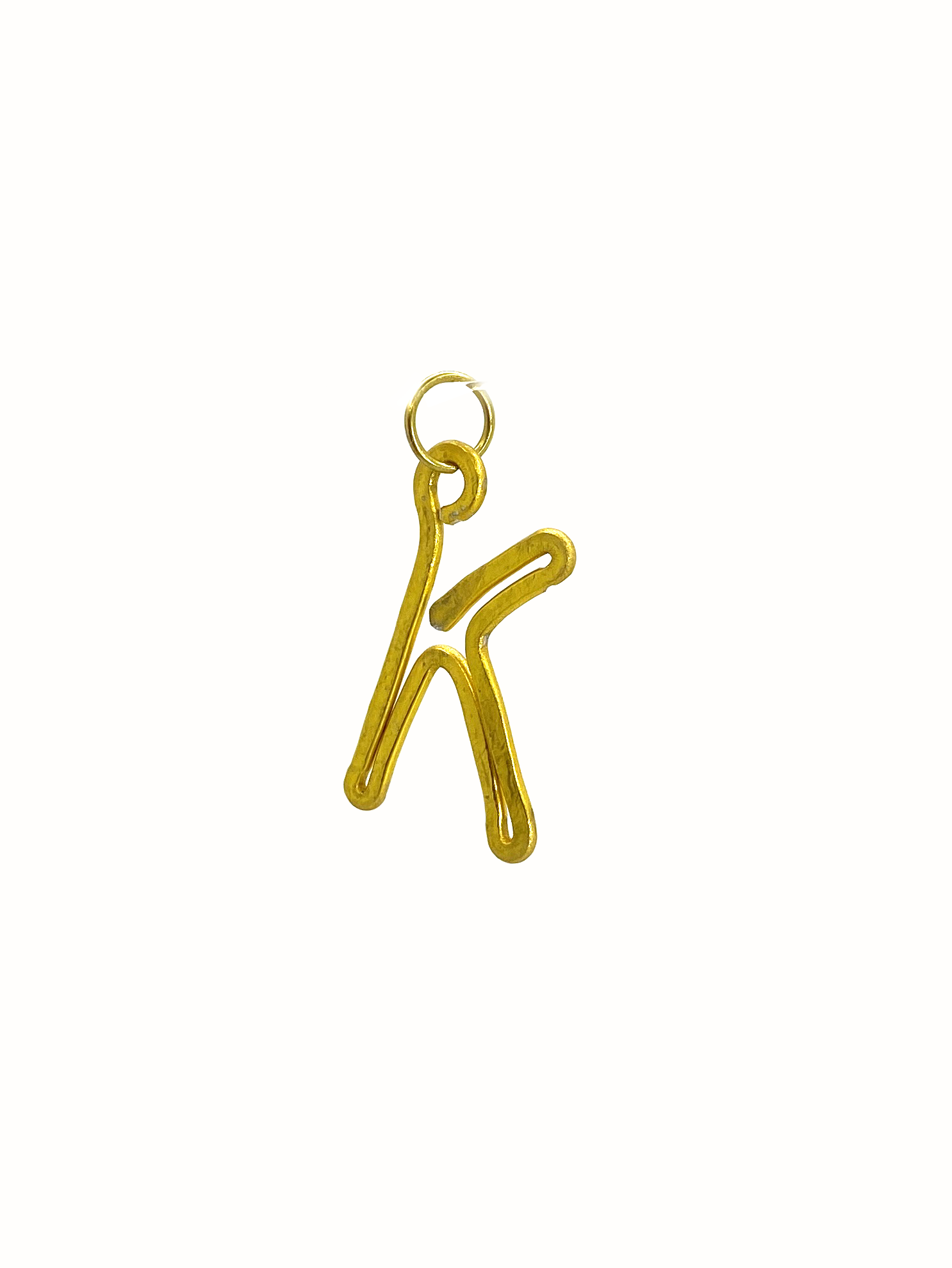 K - Letter Golden Pendant