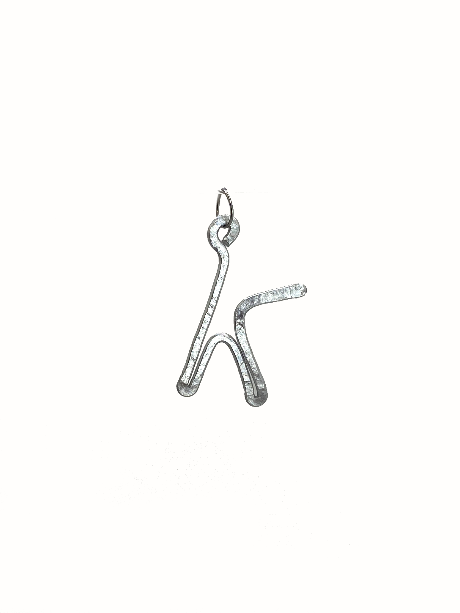 K - Letter Silver Pendant