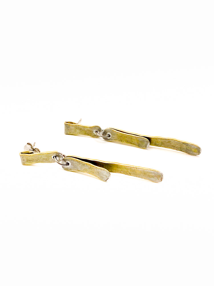 Louvata Long Straight Earrings Front