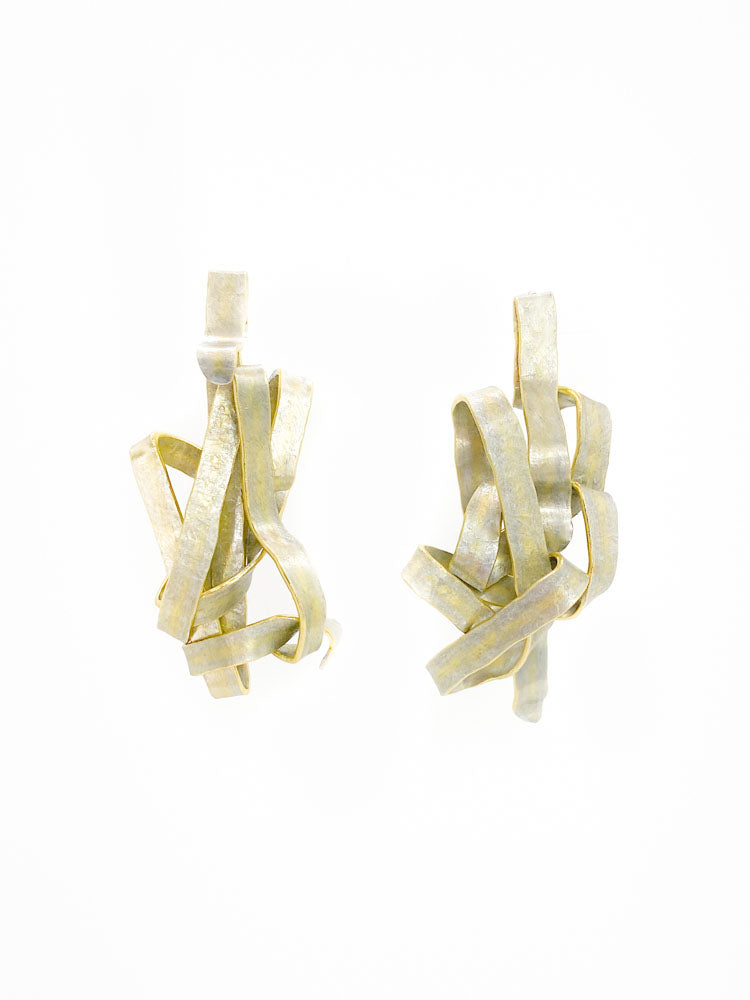 Louvata Large Steady Earrings Champagne Front Detail