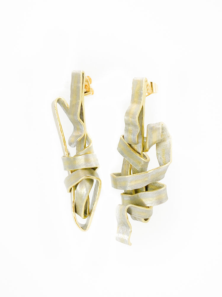 Louvata Large Steady Earrings Champagne Side Detail