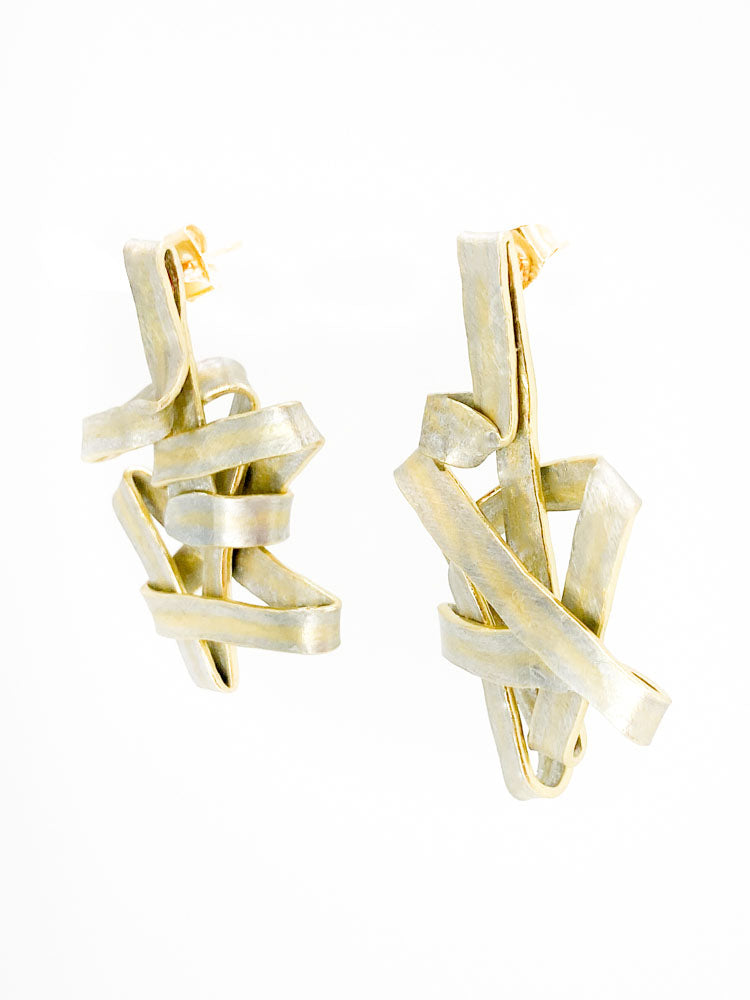 Louvata Large Steady Earrings Champagne SideDetails