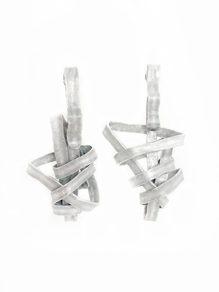 Louvata Large Steady Earrings Silver