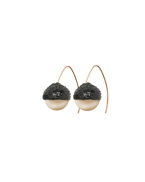 Majorica Pearl Oak Earrings Midnight