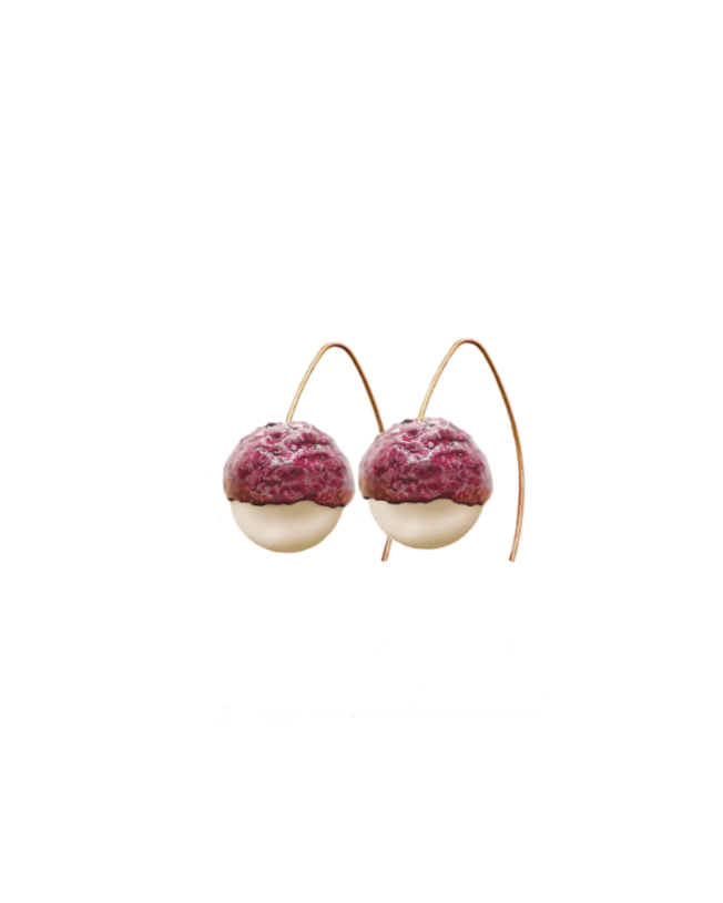 Majorica Pearl Oak Earrings Rose