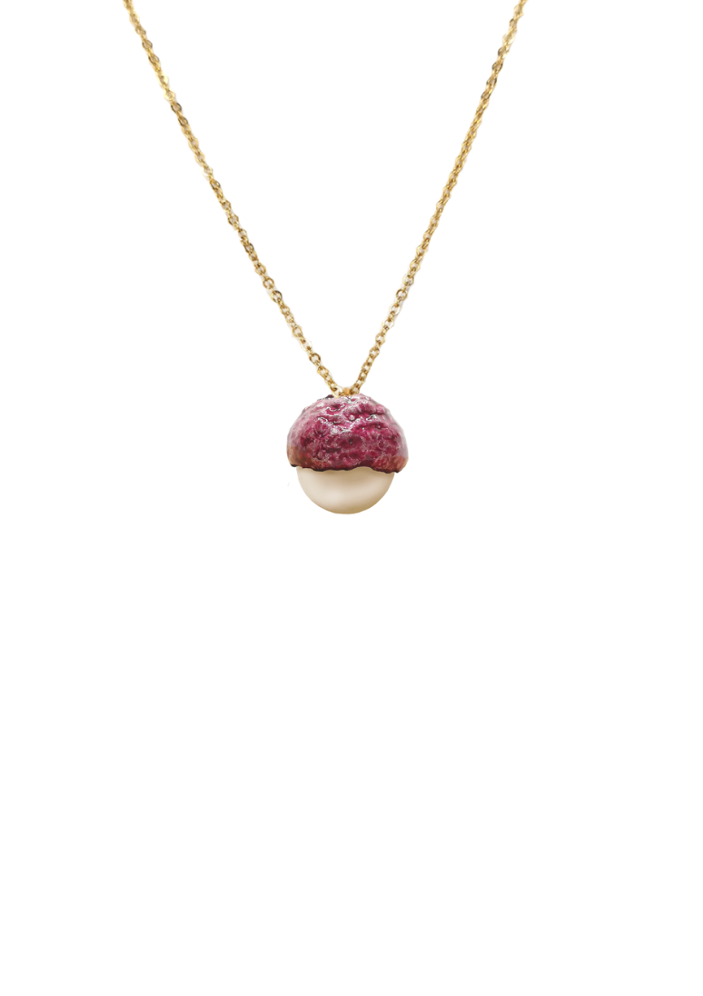Majorica Pearl Oak Necklace Rose Detail