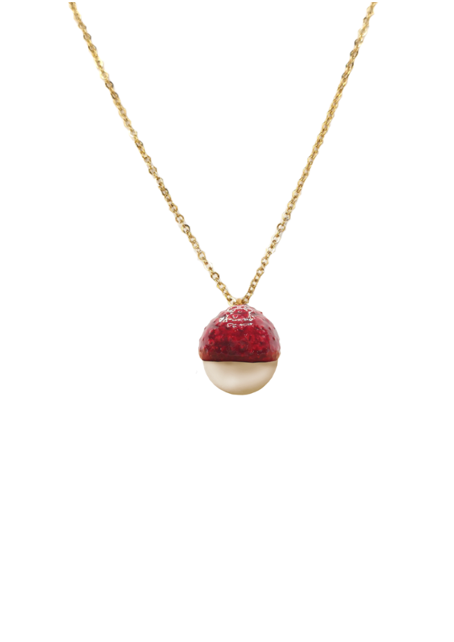 Majorica Pearl Oak Necklace Vermillion
