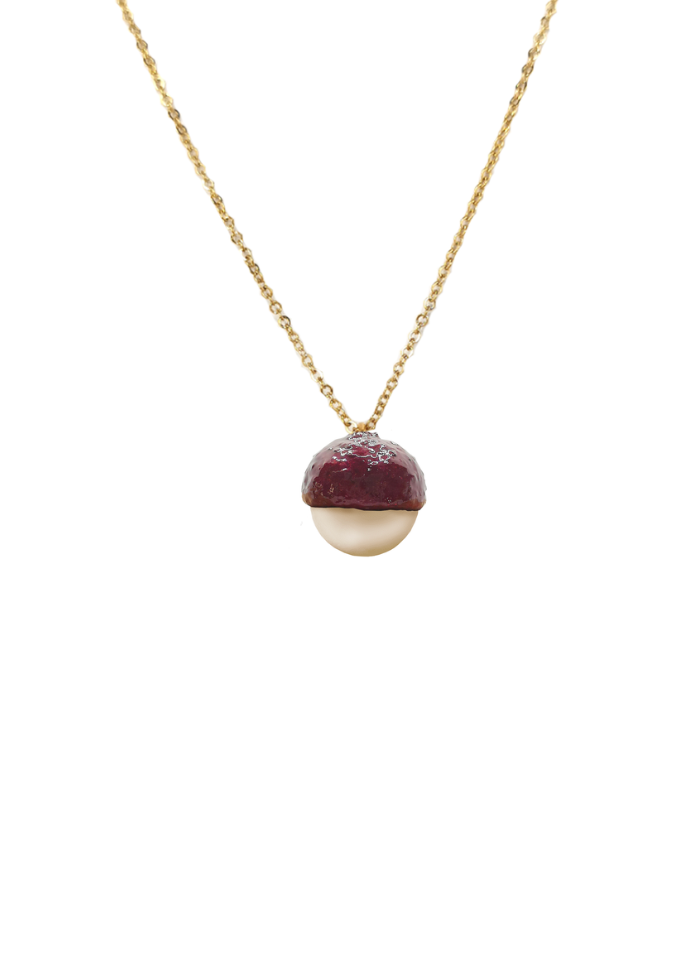 Majorica Pearl Oak Necklace Wine