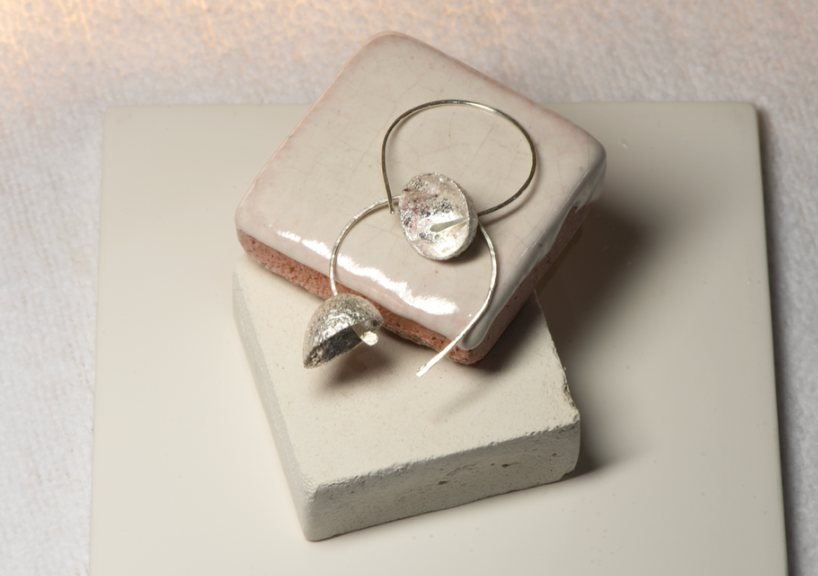Minimal Hoop Silver/24k Gold Cocoon Details
