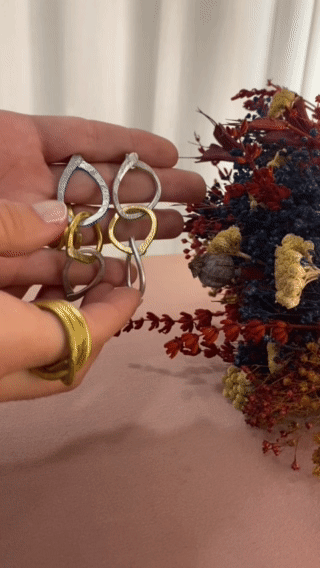 Mix Triple Hoop Earrings Gif
