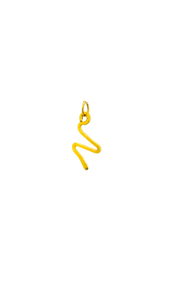 N - Letter Golden Pendant