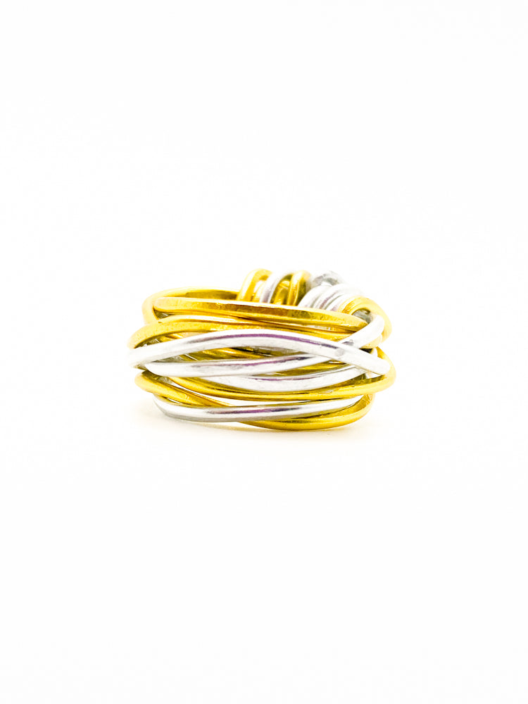 Oriana Ring Gold & Silver Mix Back