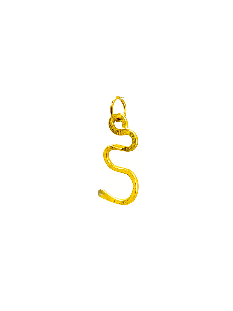 S - Letter Gold Pendant
