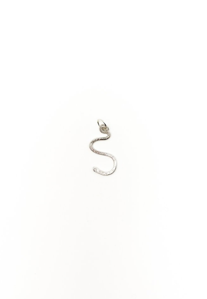 S - Letter Silver Pendant