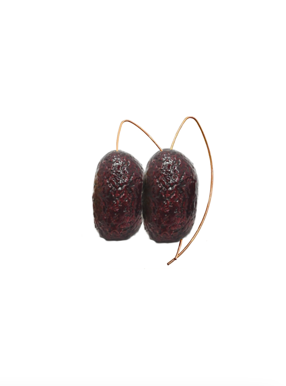 Silk Cocoon Earrings - Ebony