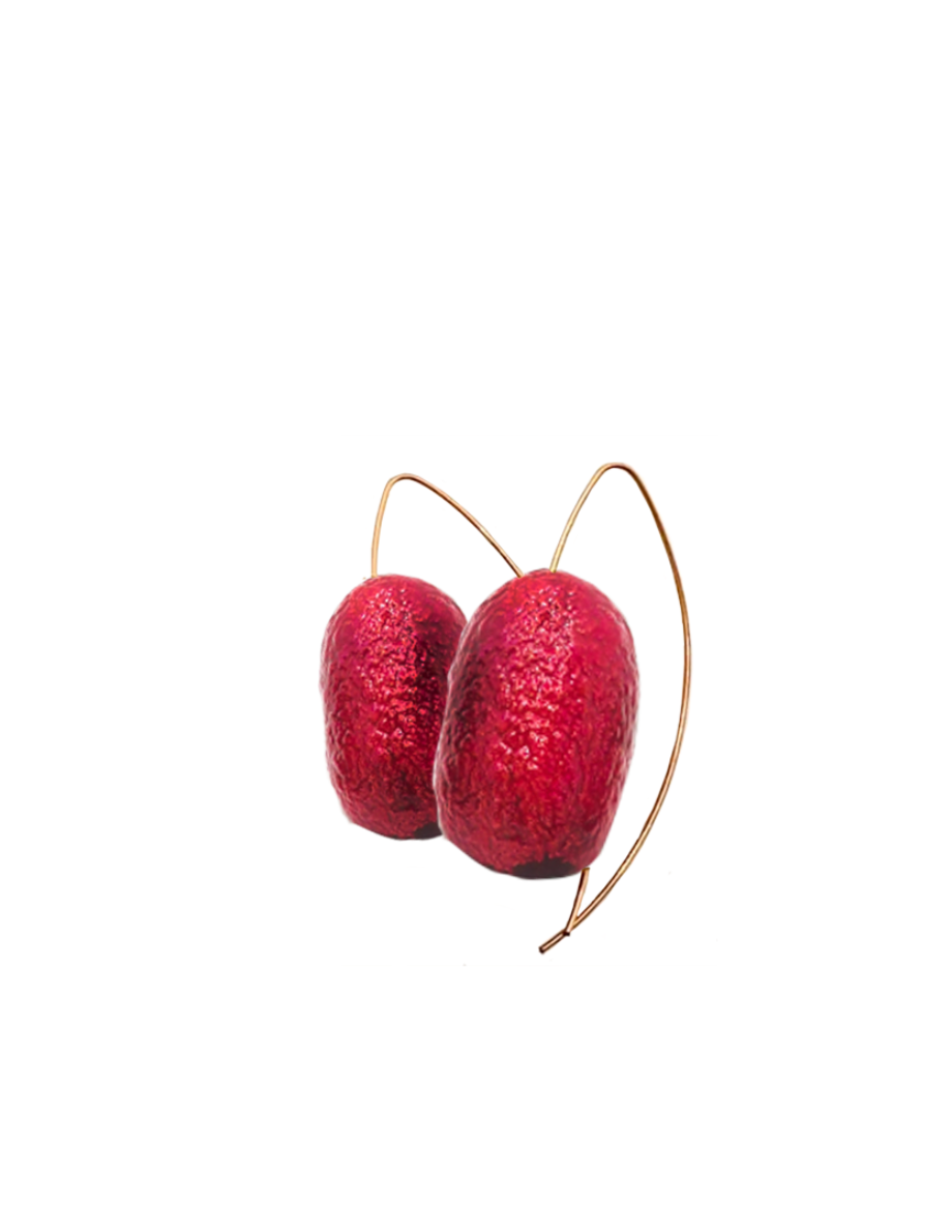 Silk Cocoon Earrings - Hibiscus