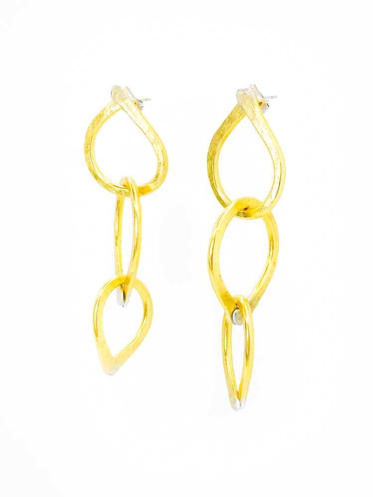 Triple Hoop Earrings Gold