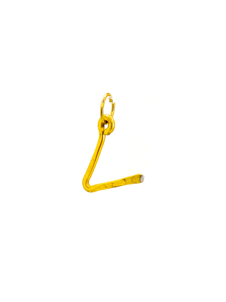 V - Letter Gold Pendant