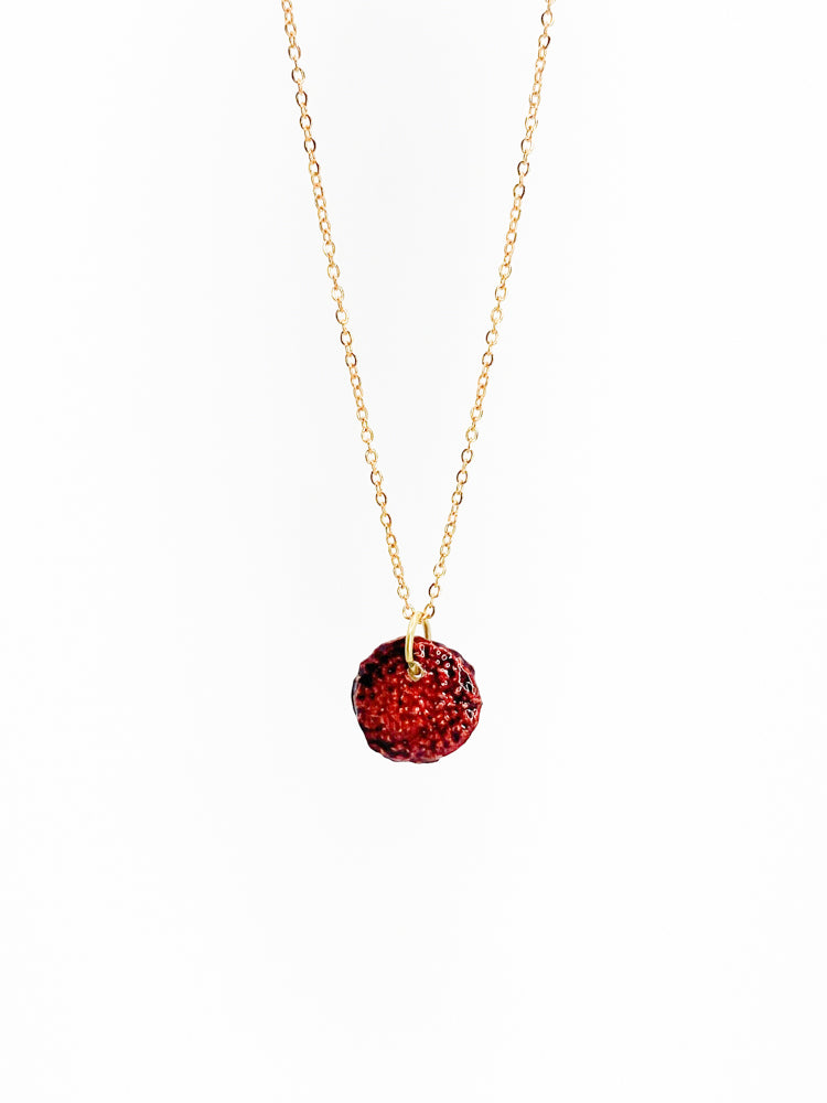 Wine Medal Necklace - Orange Skin