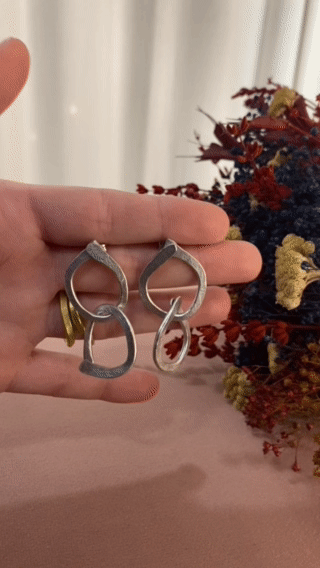 Boucle d'oreille double créole or Al.
