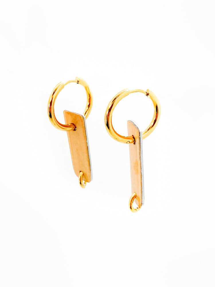 hoop Aureva sandal wood pair earrings