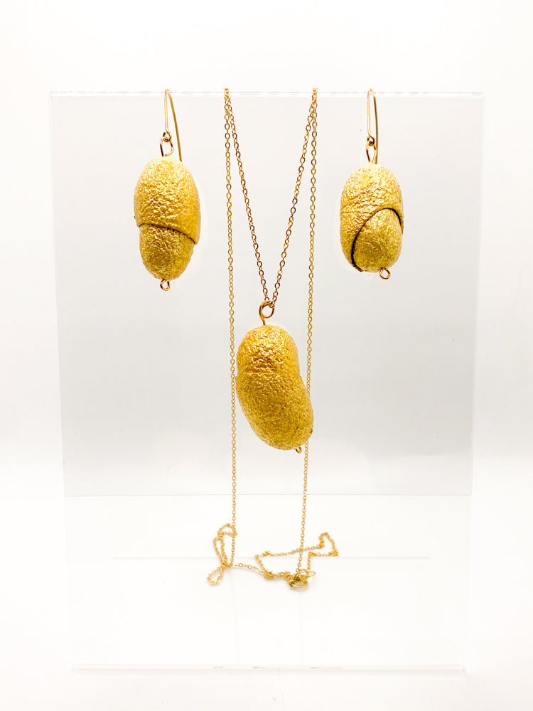 24k Gold silk Cocoon Set 