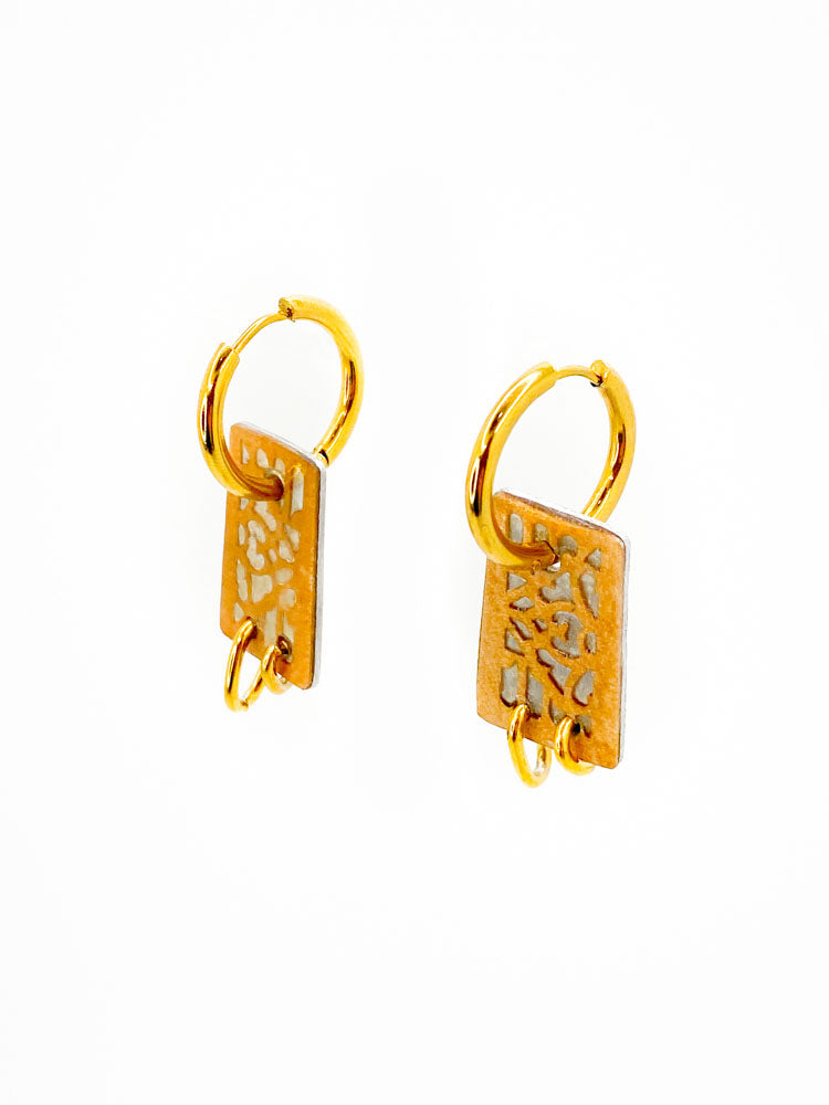 Aureva Hoop Pendant - Feather WITH HOOP mix and match pair of earrings