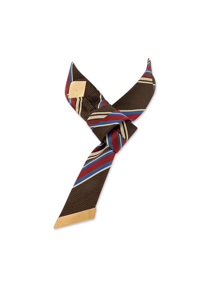 Coffee Steam scarf necktie neckwear brown bordeaux with knot