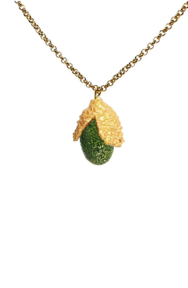 Cork Acorn Necklace Forest