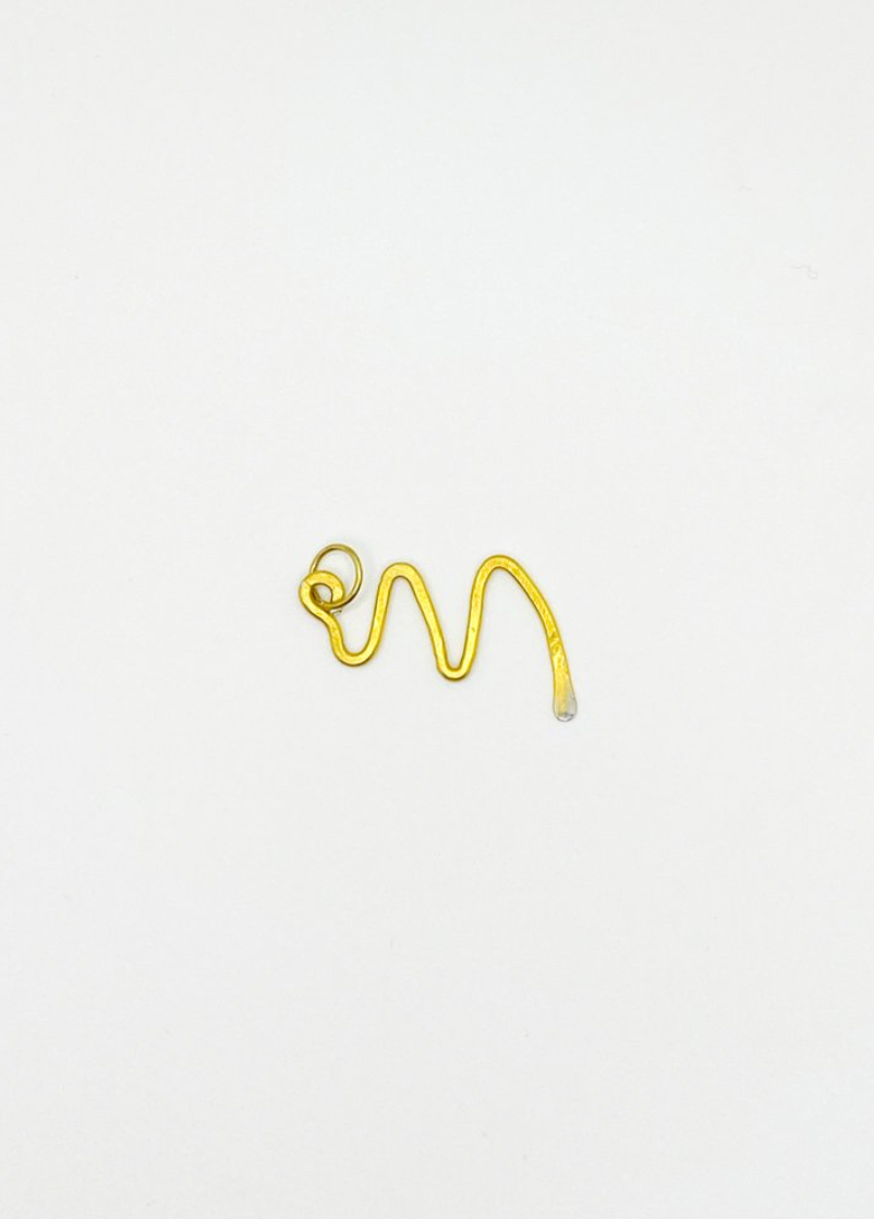 M - Letter Gold Pendant