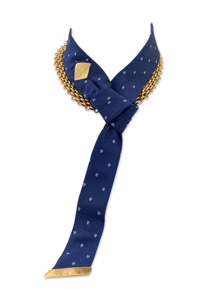 Midnight Neckwear Thin with knot and arianne chain scarf