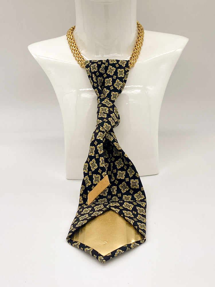 Morning Sun Neckwear Bold silk with arianne chain