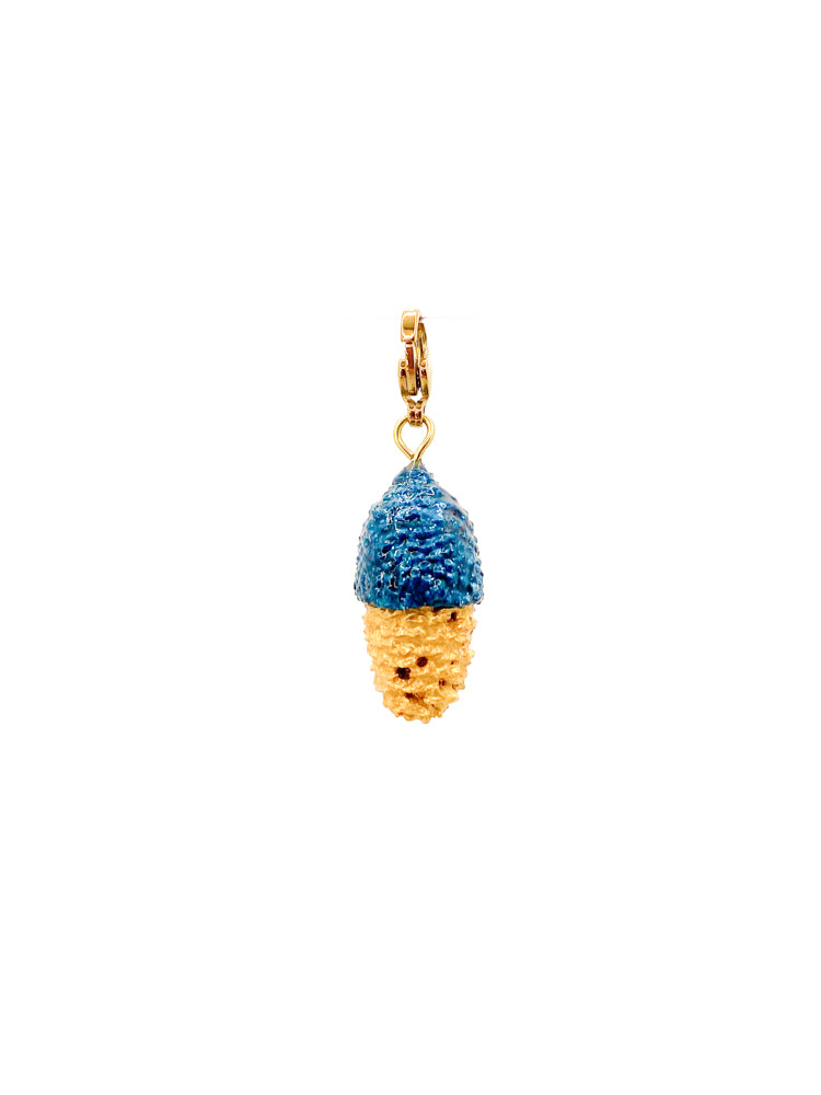 Pine Charm - Raindrop Ocean blue Mix and Match Pendant Front