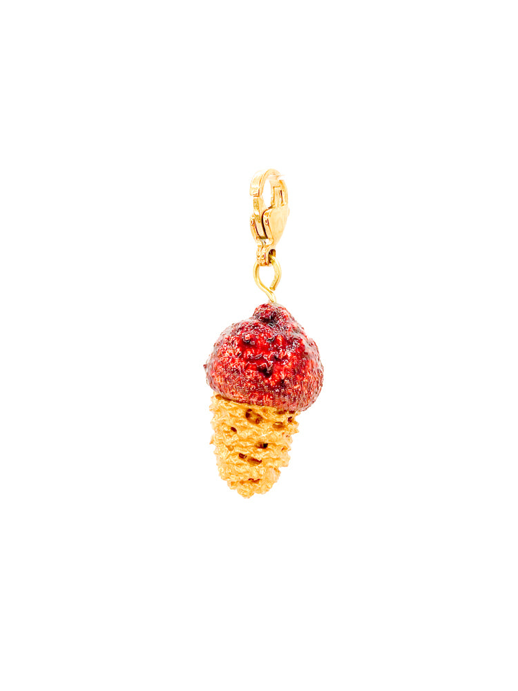 Pine Charm - Vermillion red Mix and Match Pendant side