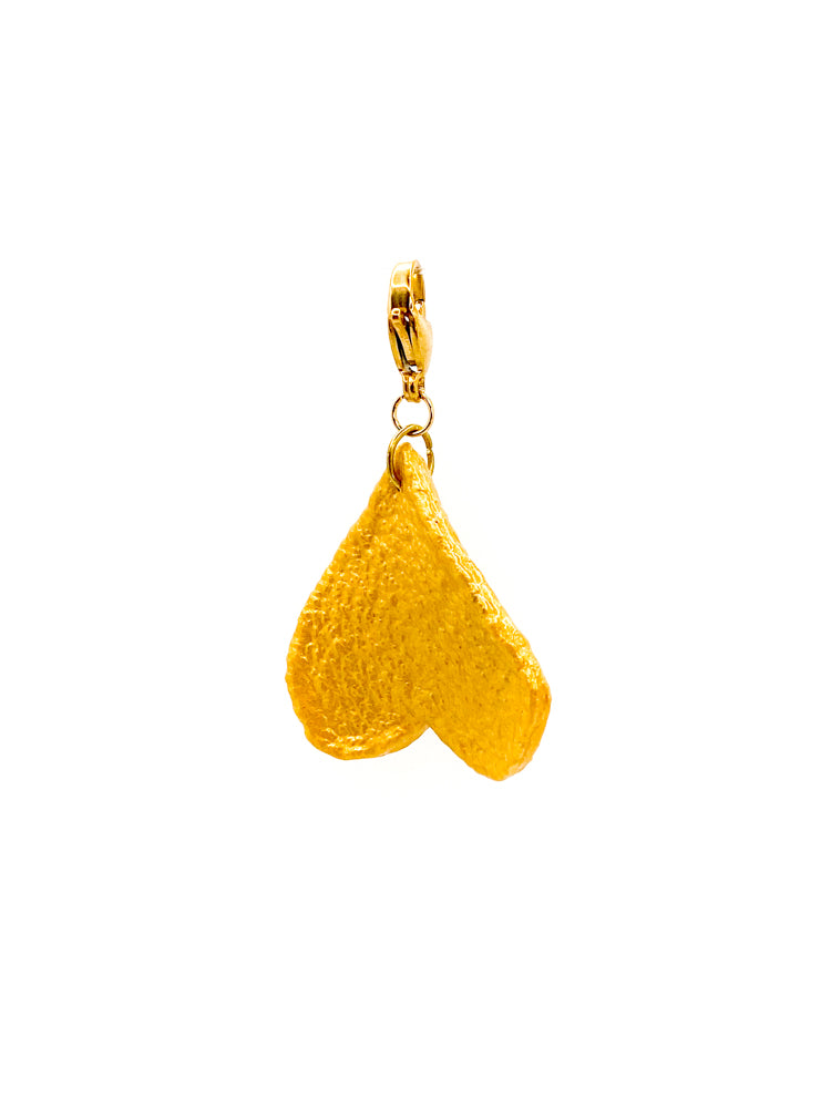 Statement Heart Pendant mix and match orange peel skin ellipsis front